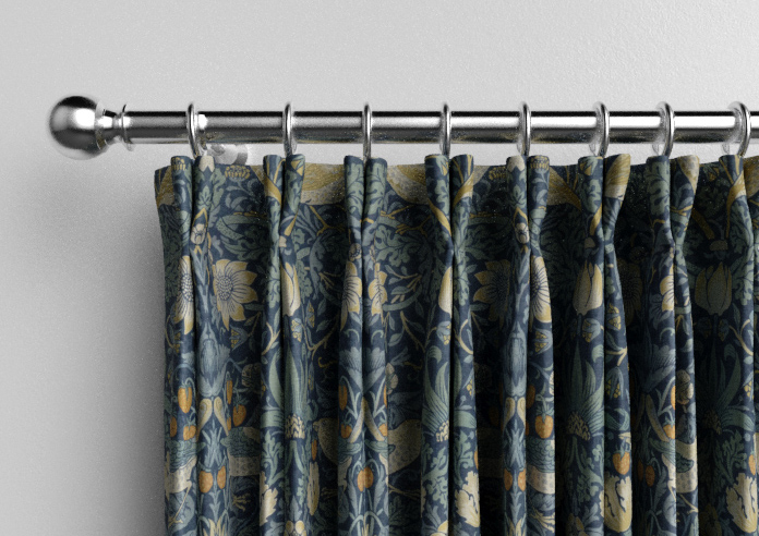 William Morris At Home Strawberry Thief, Woad - Made to Measure Curtains - Image 10